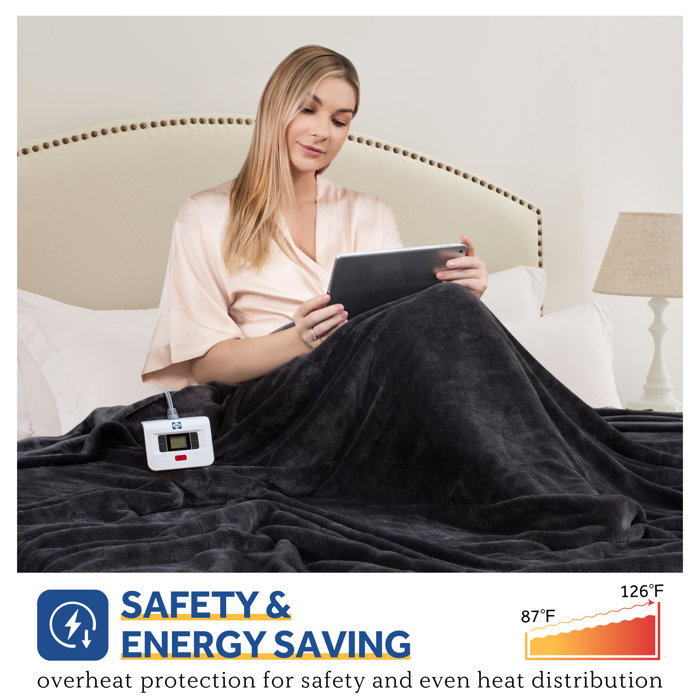 Sealy Electric Blanket, Flannel Heated Blanket Wayfair